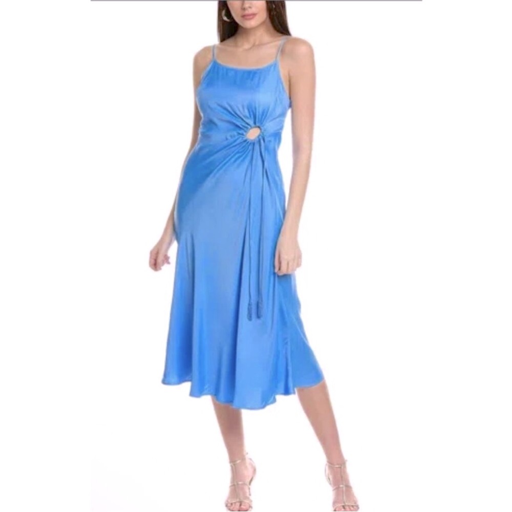 Farm Rio- Periwinkle midi dress - Size XS - VGUC